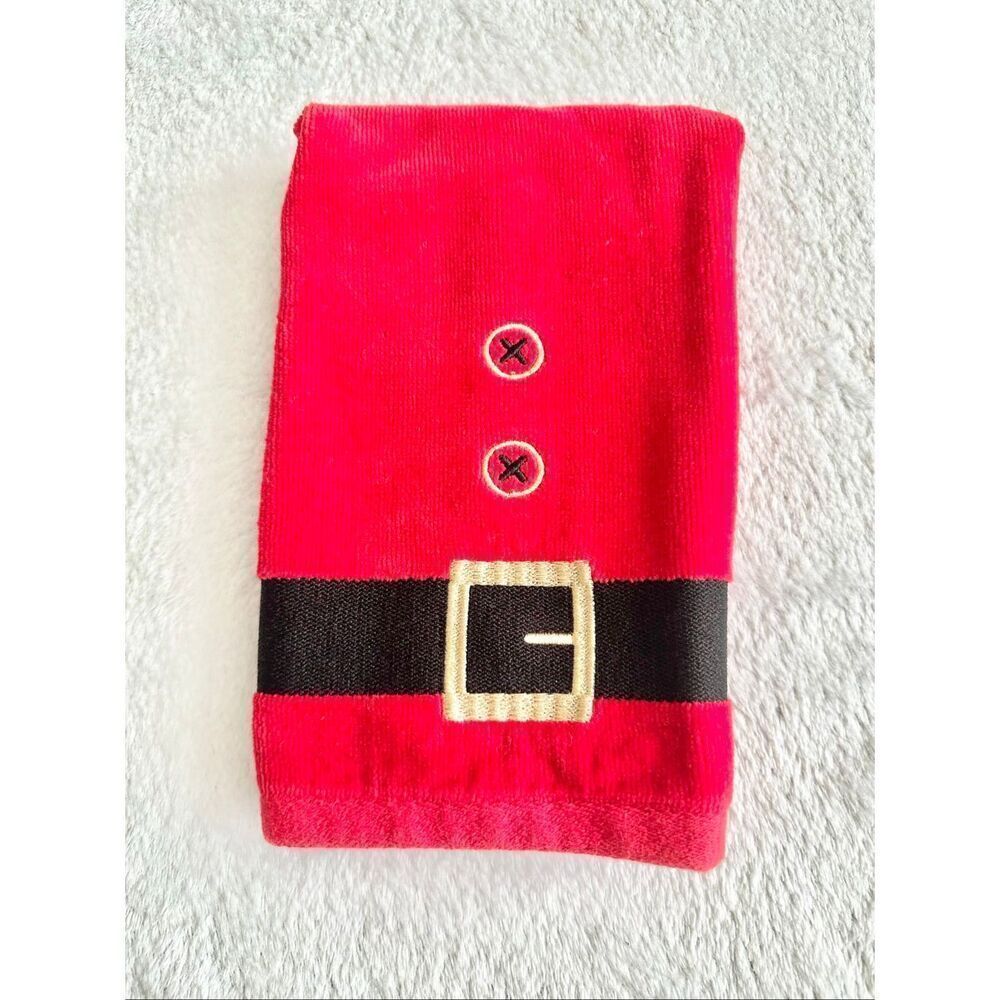 Christmas Santa Claus red hand towel
